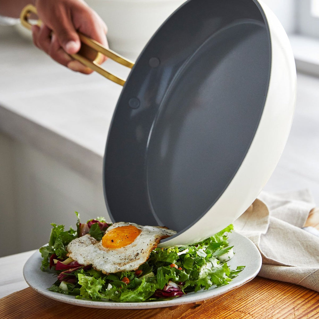 Stanley Tucci™ Ceramic Nonstick 11-Piece Cookware Set with the Tucci Cookbook | Carrara White