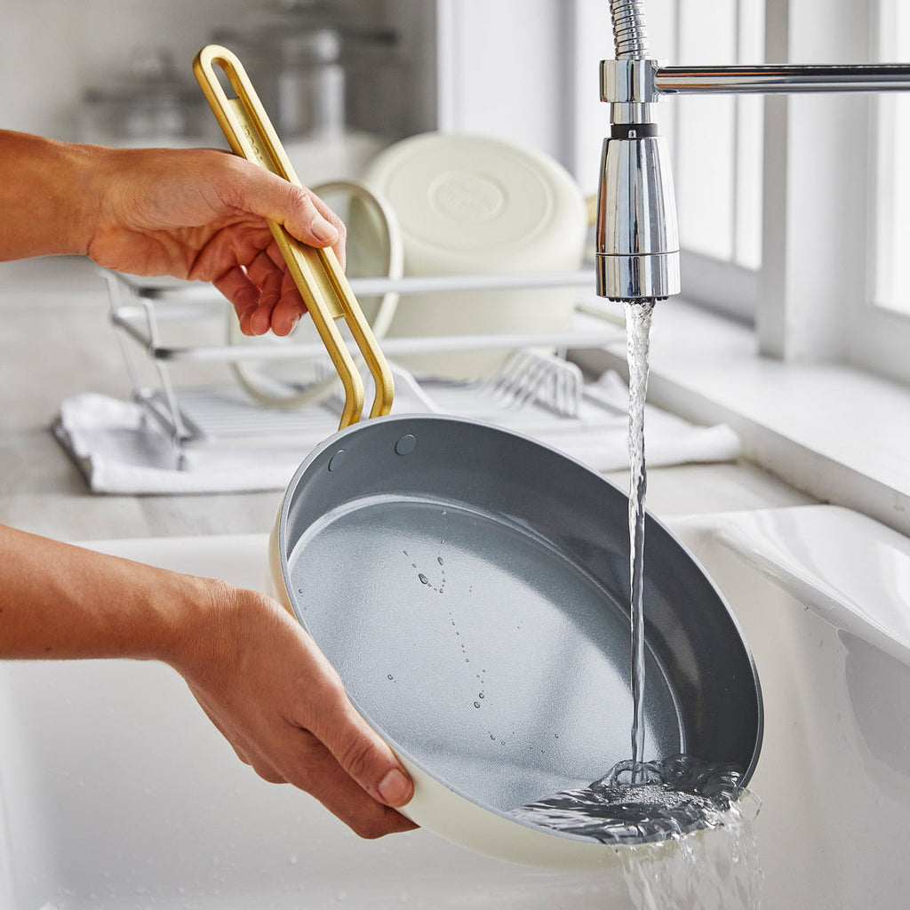 Stanley Tucci™ Ceramic Nonstick 11-Piece Cookware Set with the Tucci Cookbook | Carrara White