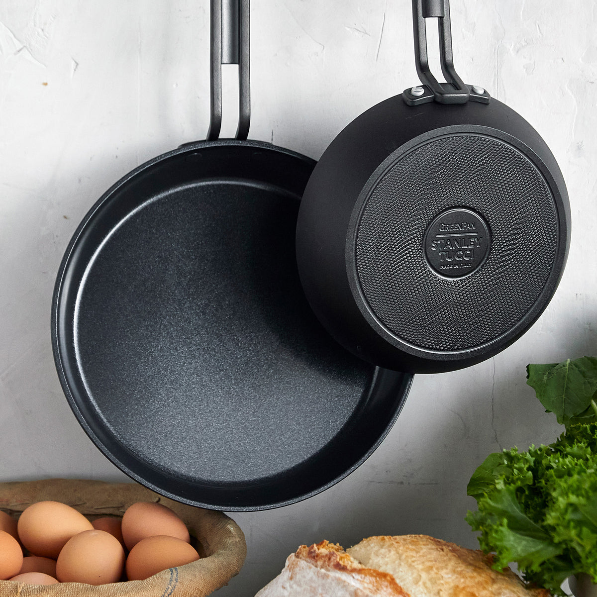 Stanley Tucci™ Ceramic Nonstick 11-Piece Cookware Set with the Tucci Cookbook | Milano Black