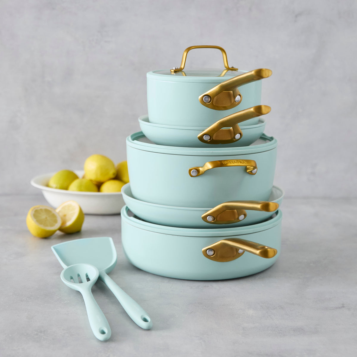 Reserve Pro Ceramic Nonstick 10-Piece Cookware Set | Seaside