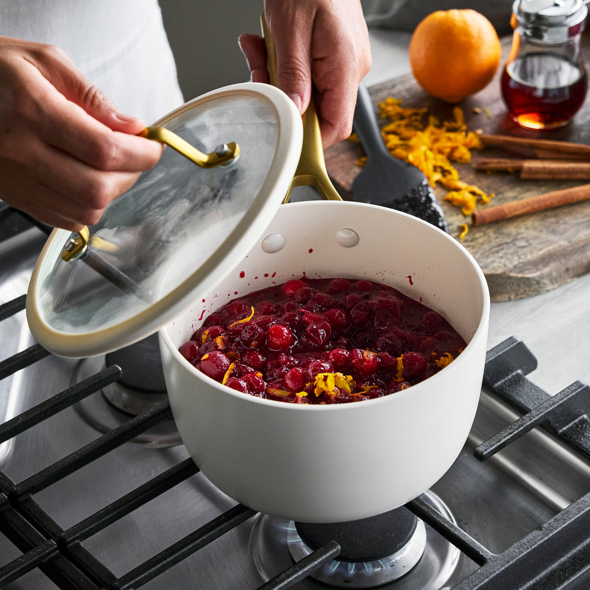 Reserve Pro Ceramic Nonstick 10-Piece Cookware Set | Cream