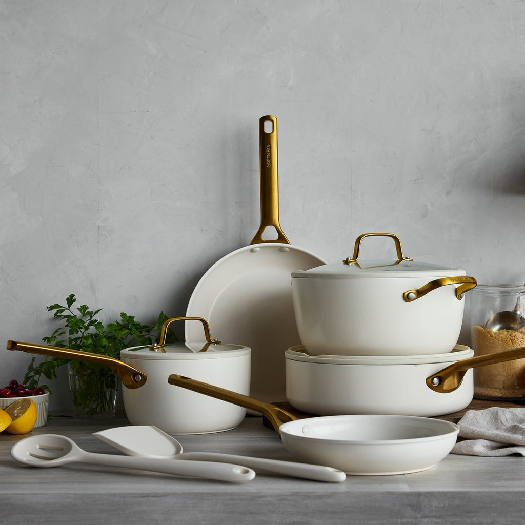 Reserve Pro Ceramic Nonstick 10-Piece Cookware Set | Cream