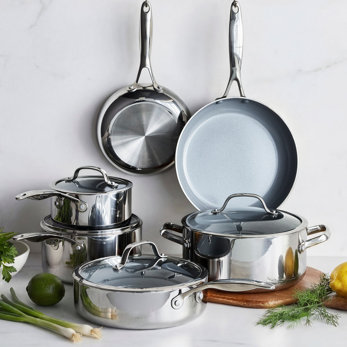 Valencia Pro Stainless Steel 10-Piece Cookware Set