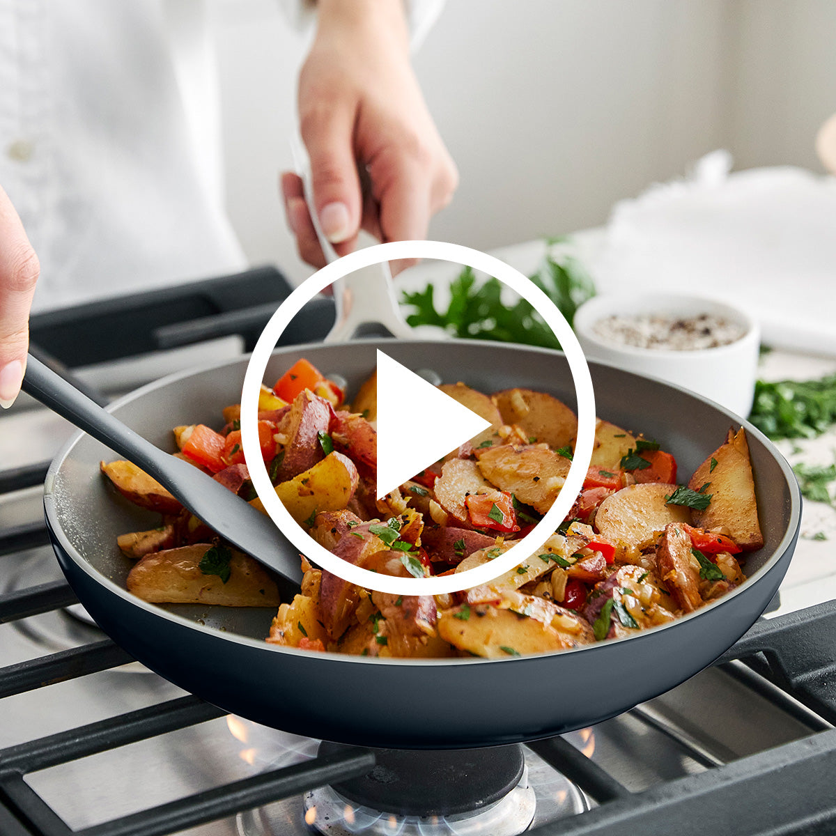 Eras Ceramic Nonstick 11-Piece Cookware Set | Slate