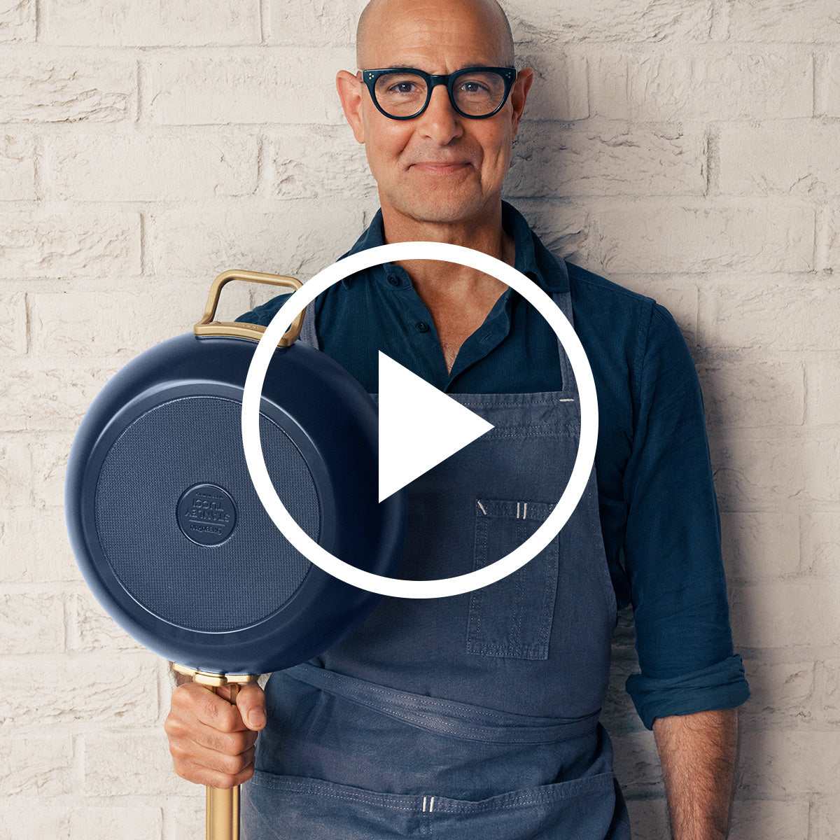 Stanley Tucci™ Ceramic Nonstick 11-Piece Cookware Set with the Tucci Cookbook | Marino Blue