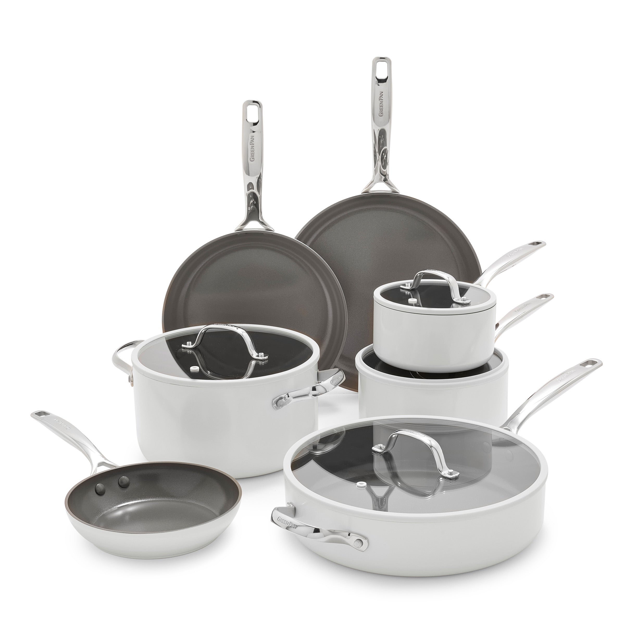 Eras Ceramic Nonstick 11-Piece Cookware Set | Cloud Cream