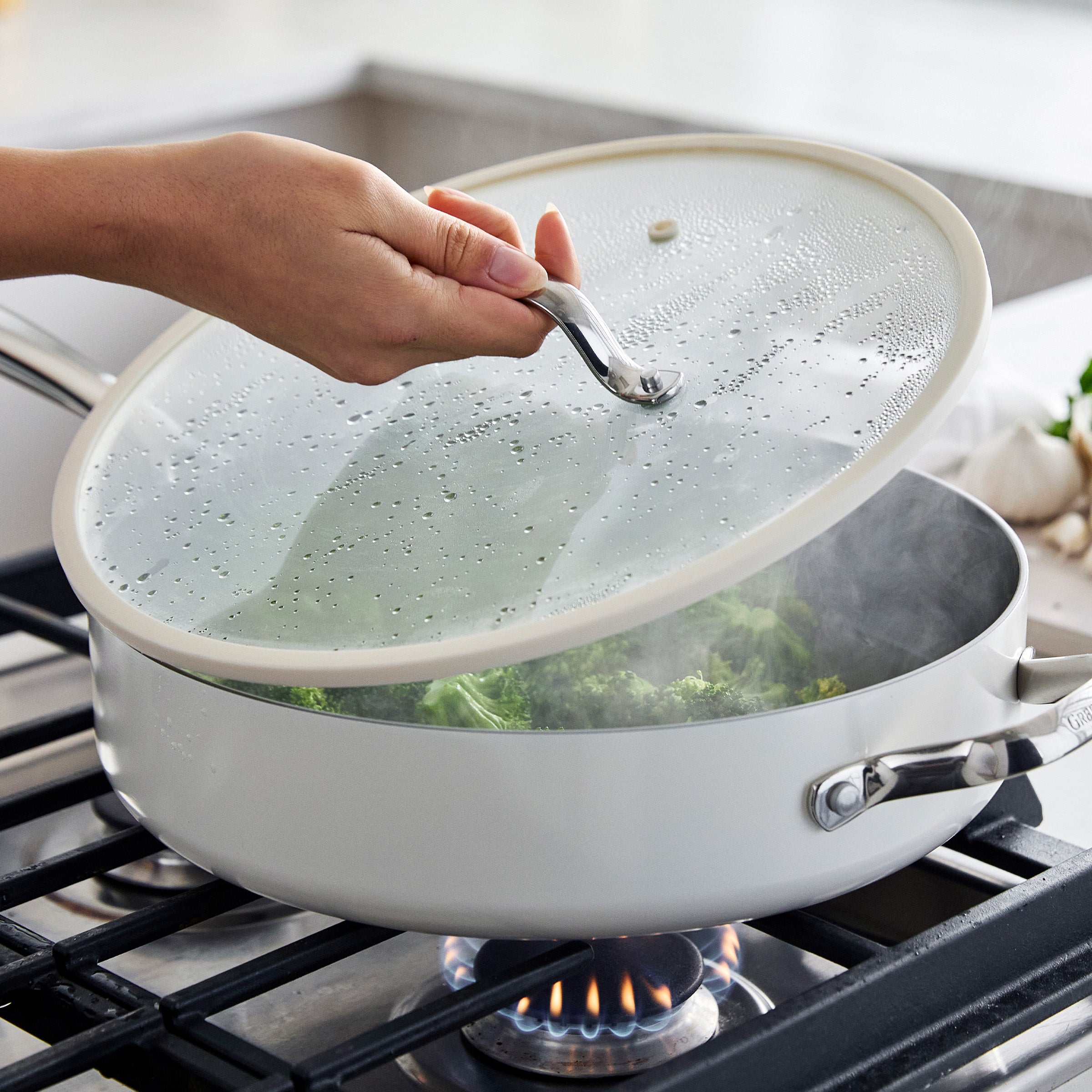 Eras Ceramic Nonstick 11-Piece Cookware Set | Cloud Cream