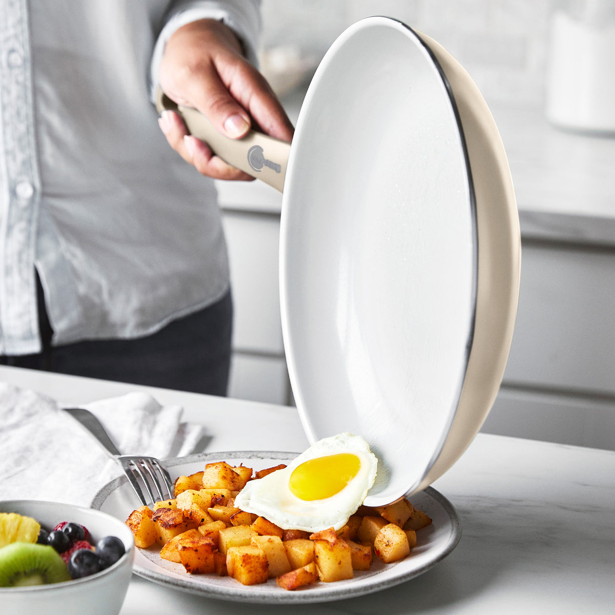 Dover Ceramic Nonstick 12-Piece Cookware Set | Taupe