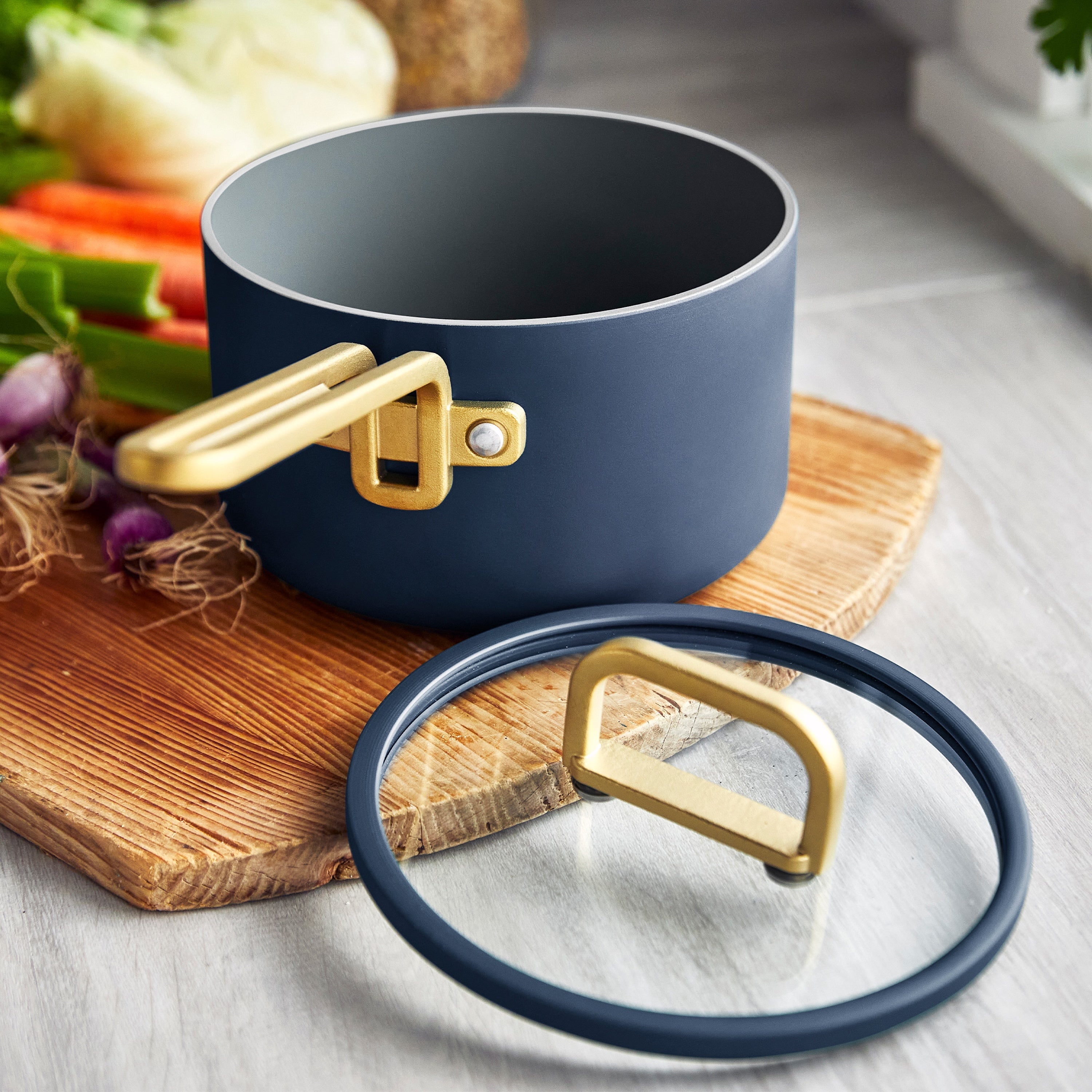 Stanley Tucci™ Ceramic Nonstick 3-Piece Mini Set | Marino Blue