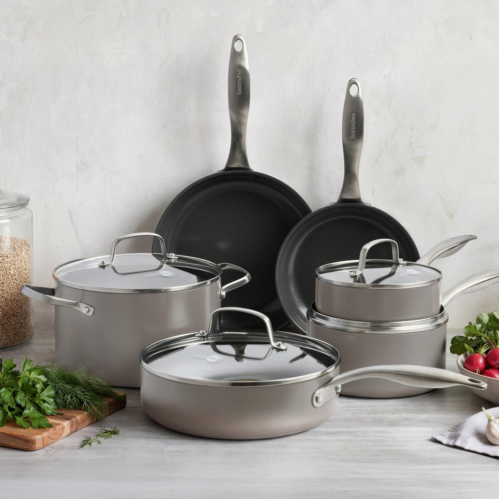 Canterbury Ceramic Nonstick 10-Piece Cookware Set | Clay