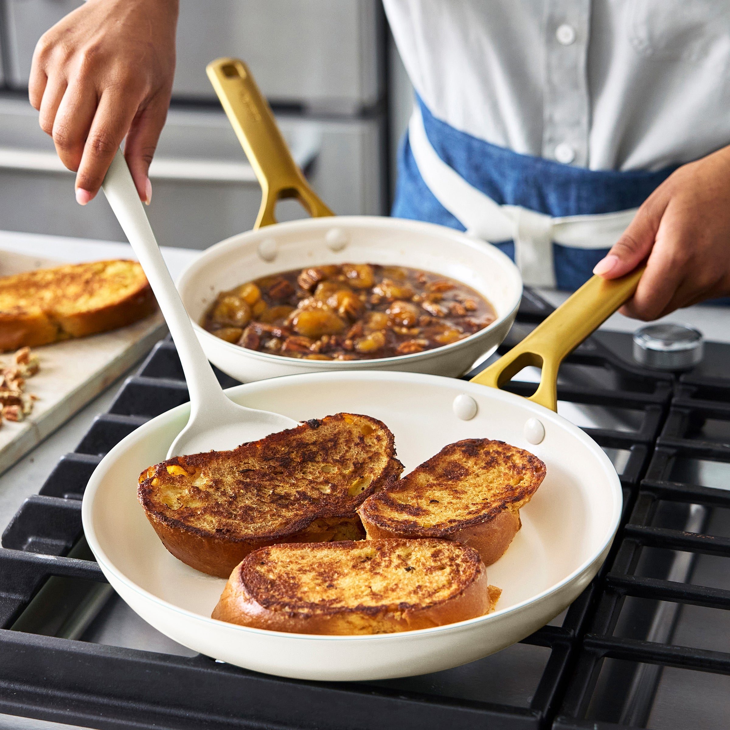 Reserve Pro Ceramic Nonstick 10-Piece Cookware Set | Cream