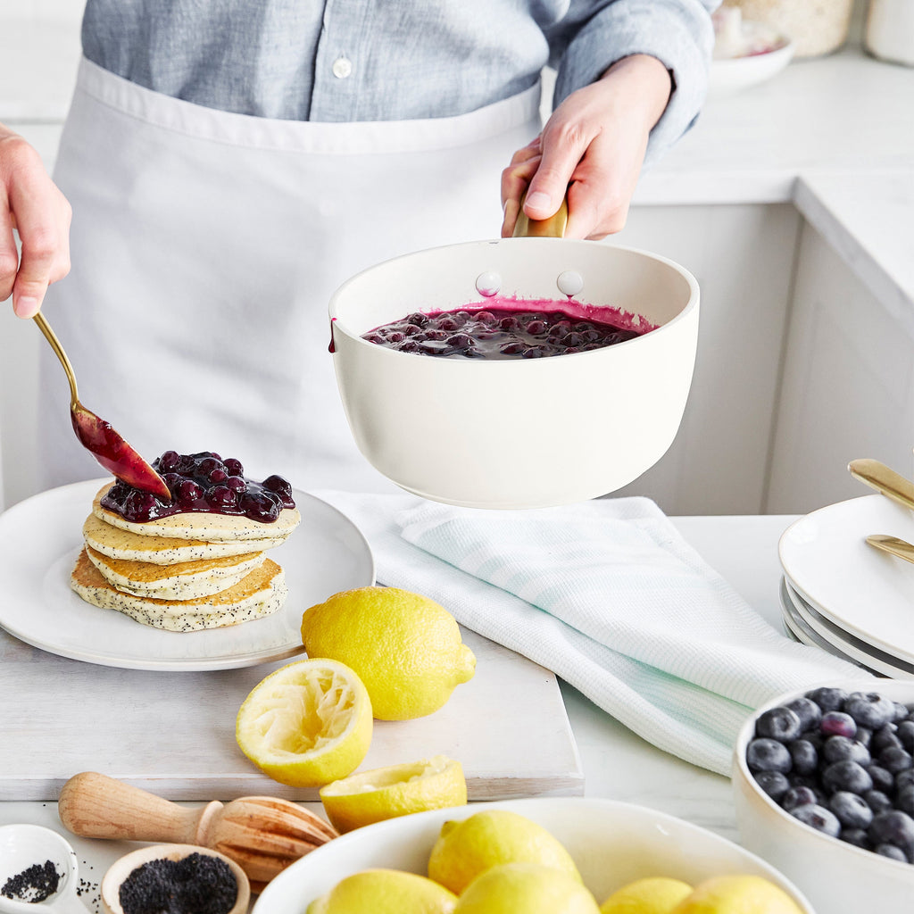 Reserve Pro Ceramic Nonstick 10-Piece Cookware Set | Cream