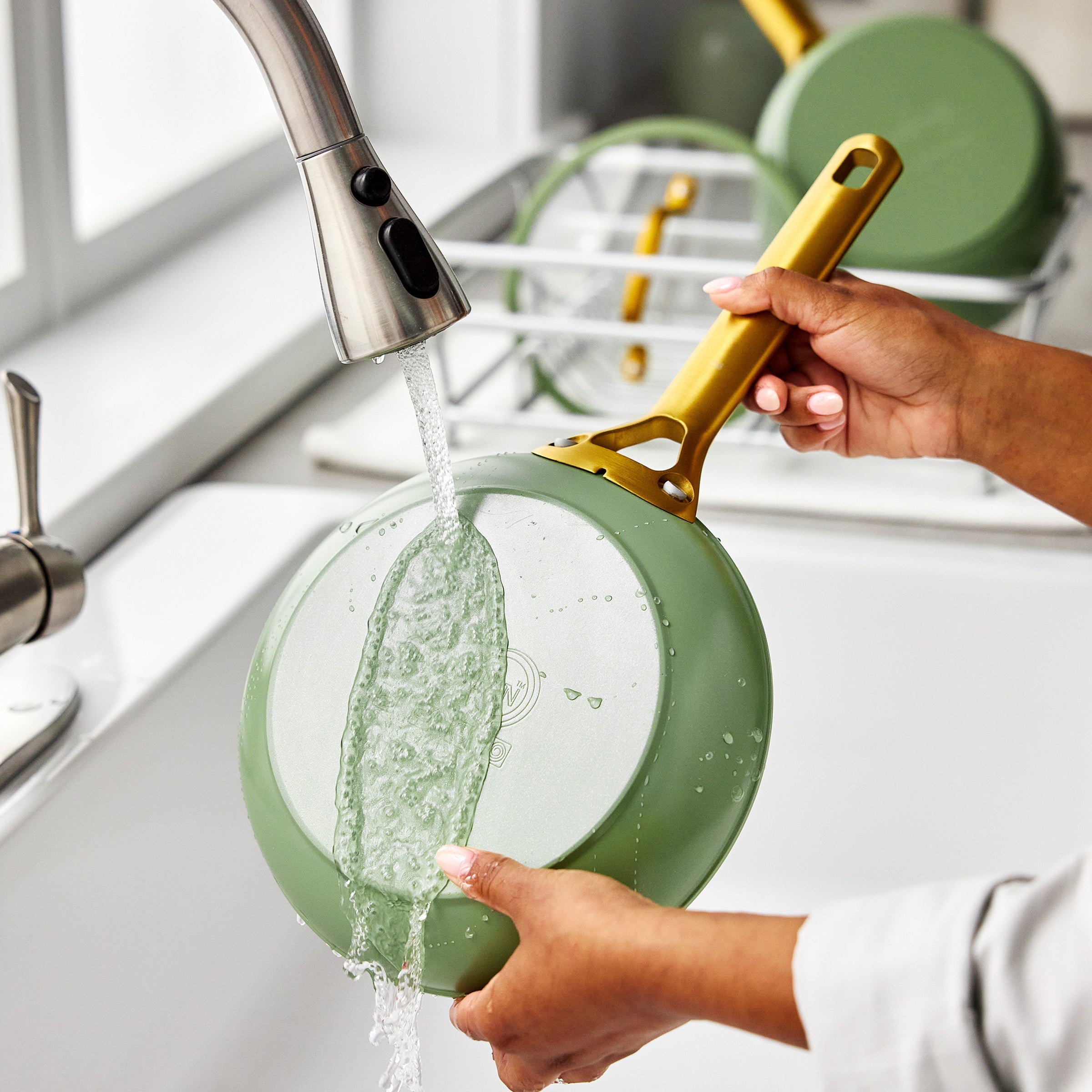 Reserve Pro Ceramic Nonstick 10-Piece Cookware Set | Sage