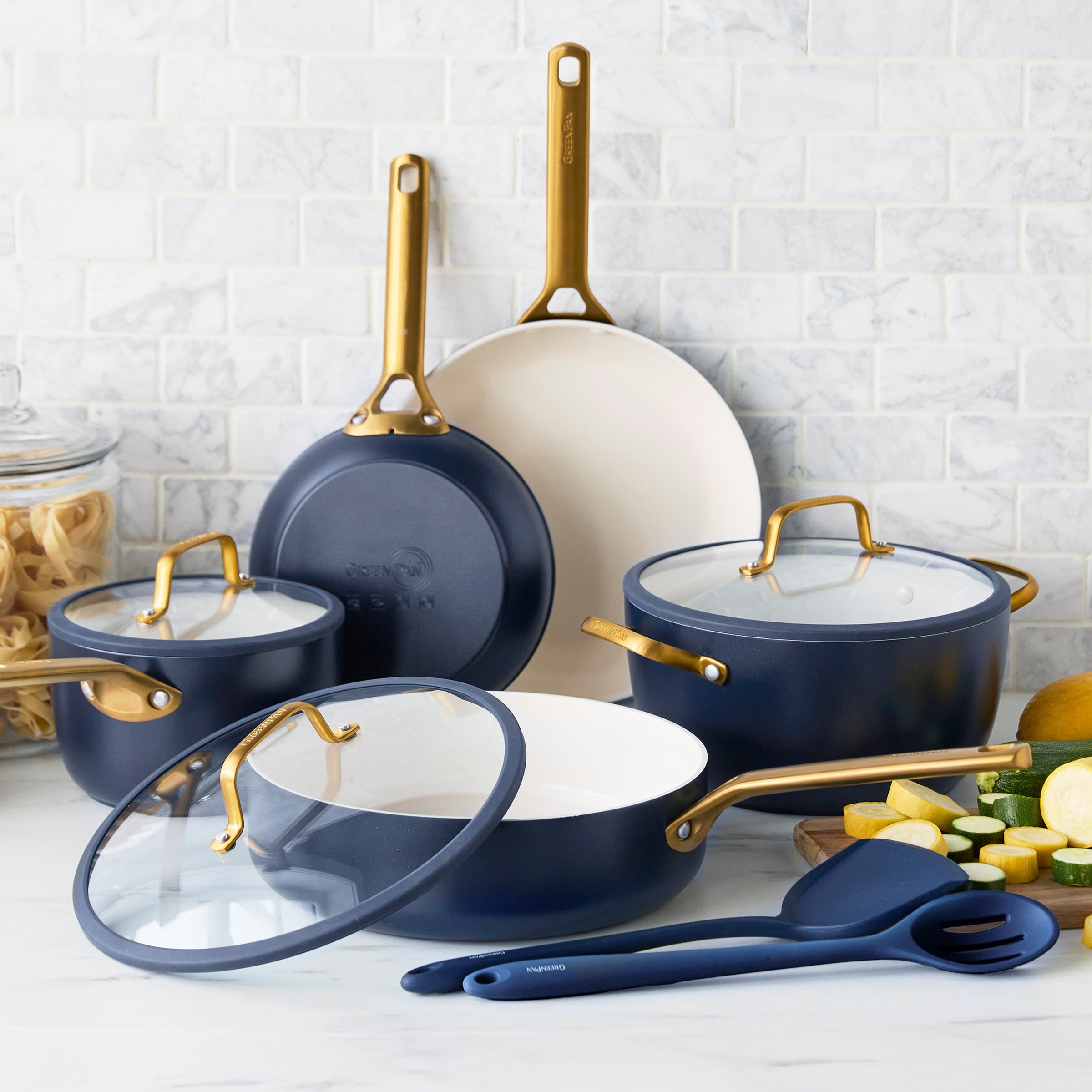 Reserve Pro Ceramic Nonstick 10-Piece Cookware Set | Twilight