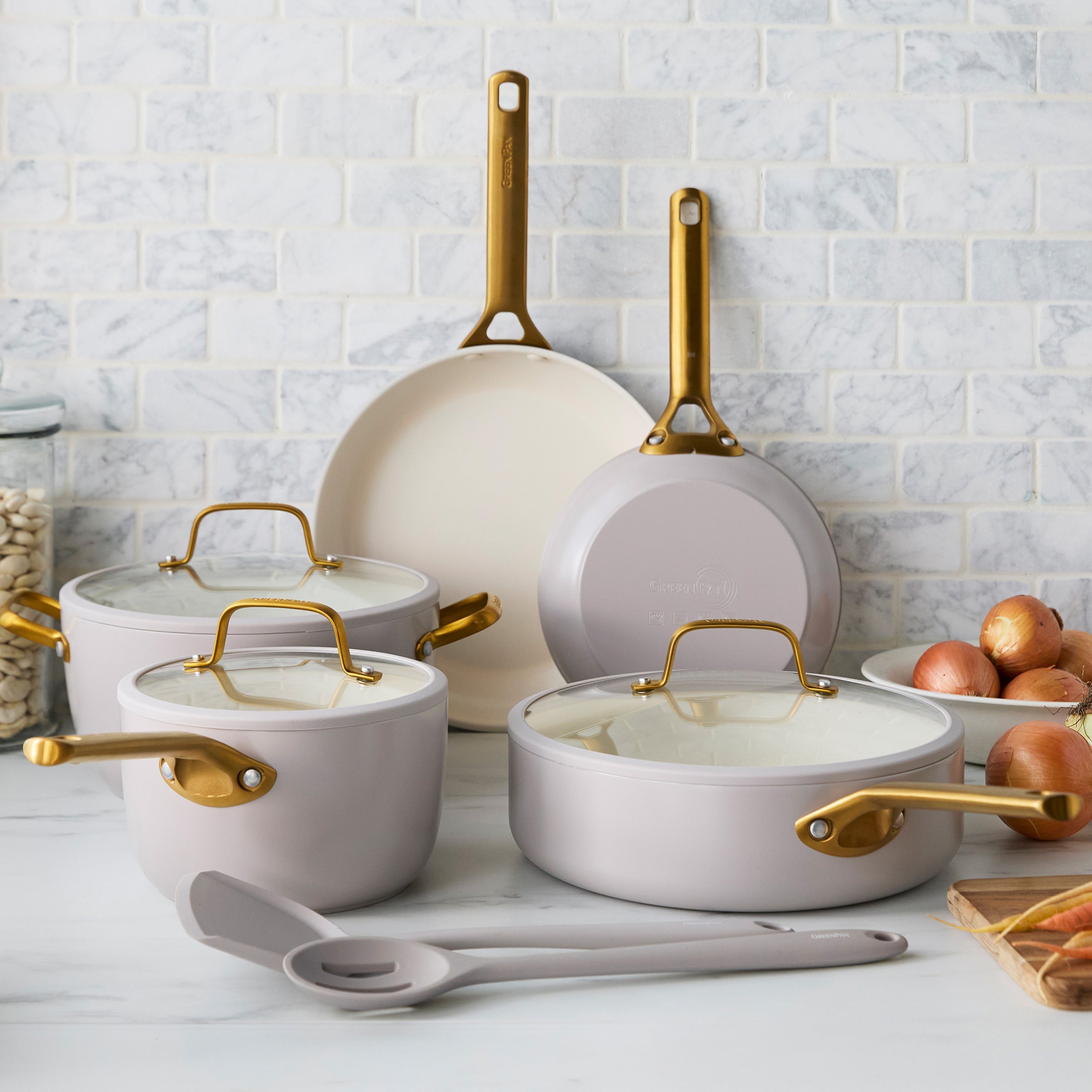 Reserve Pro Ceramic Nonstick 10-Piece Cookware Set | Oyster