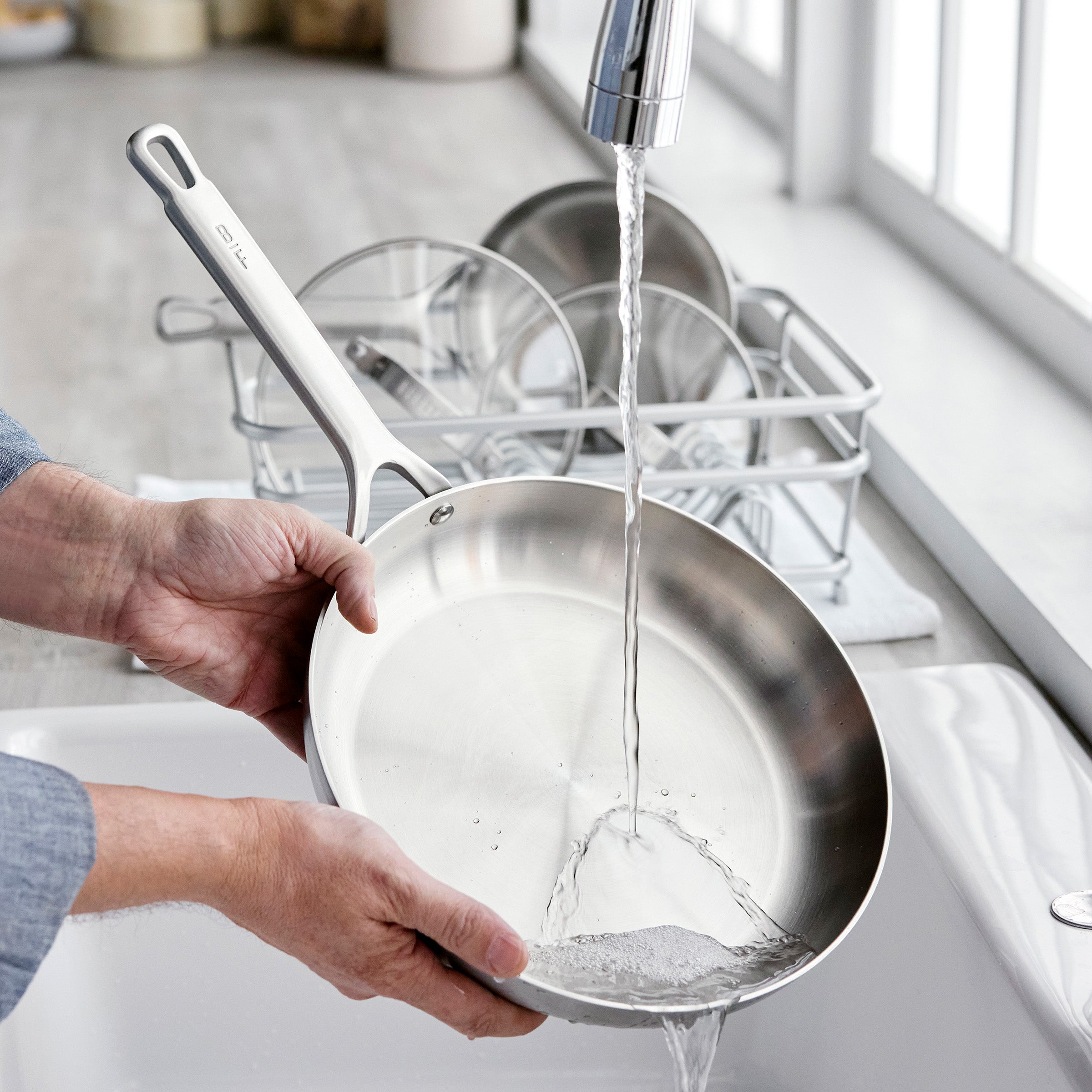 Bobby Flay by GreenPan Chef Series Uncoated Stainless Steel 10-Piece Cookware Set