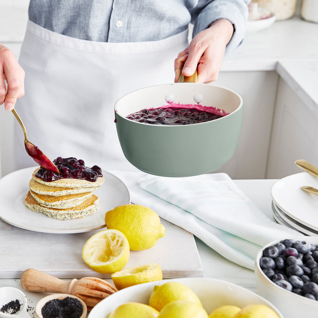 Reserve Pro Ceramic Nonstick 10-Piece Cookware Set | Moss