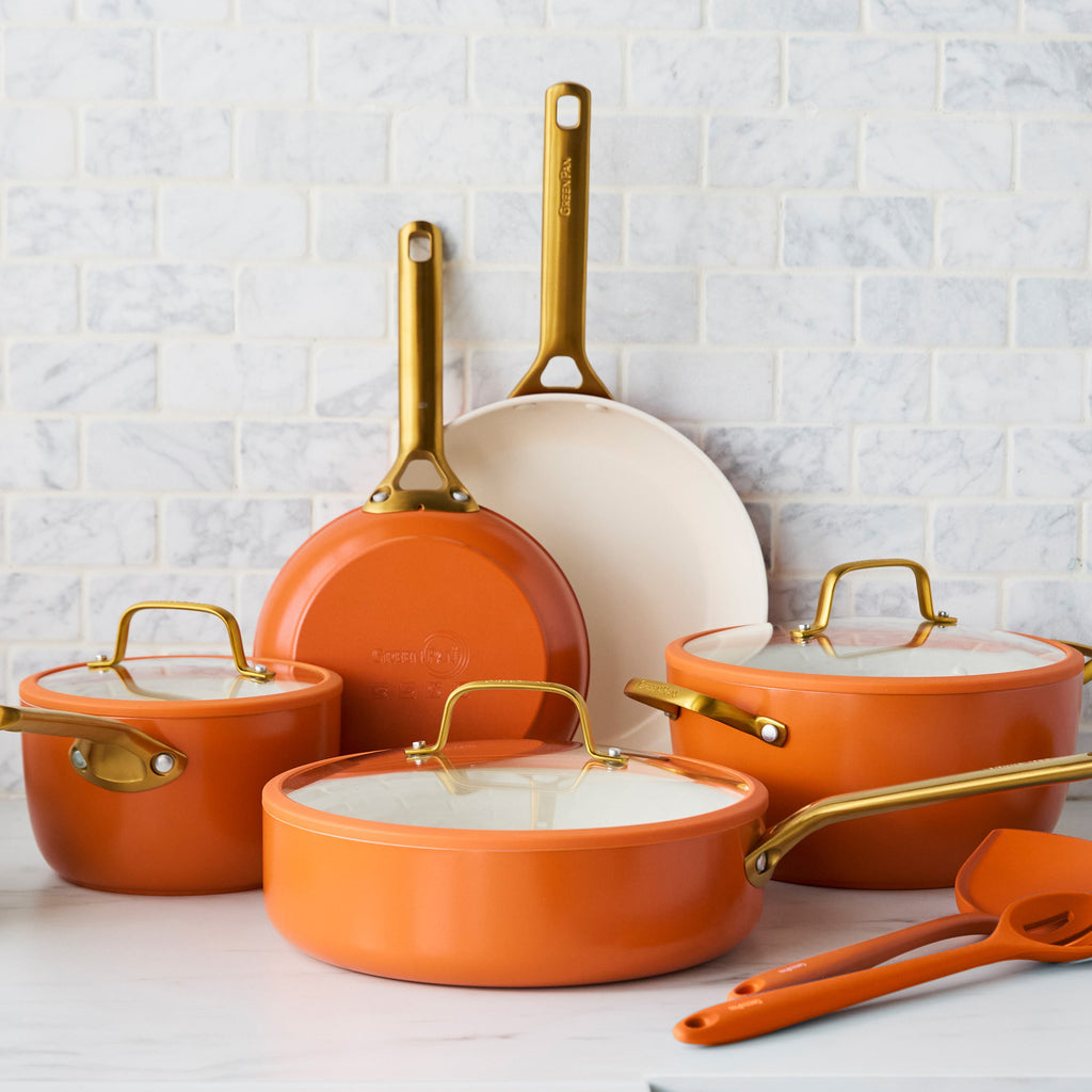 Reserve Pro Ceramic Nonstick 10-Piece Cookware Set | Harvest