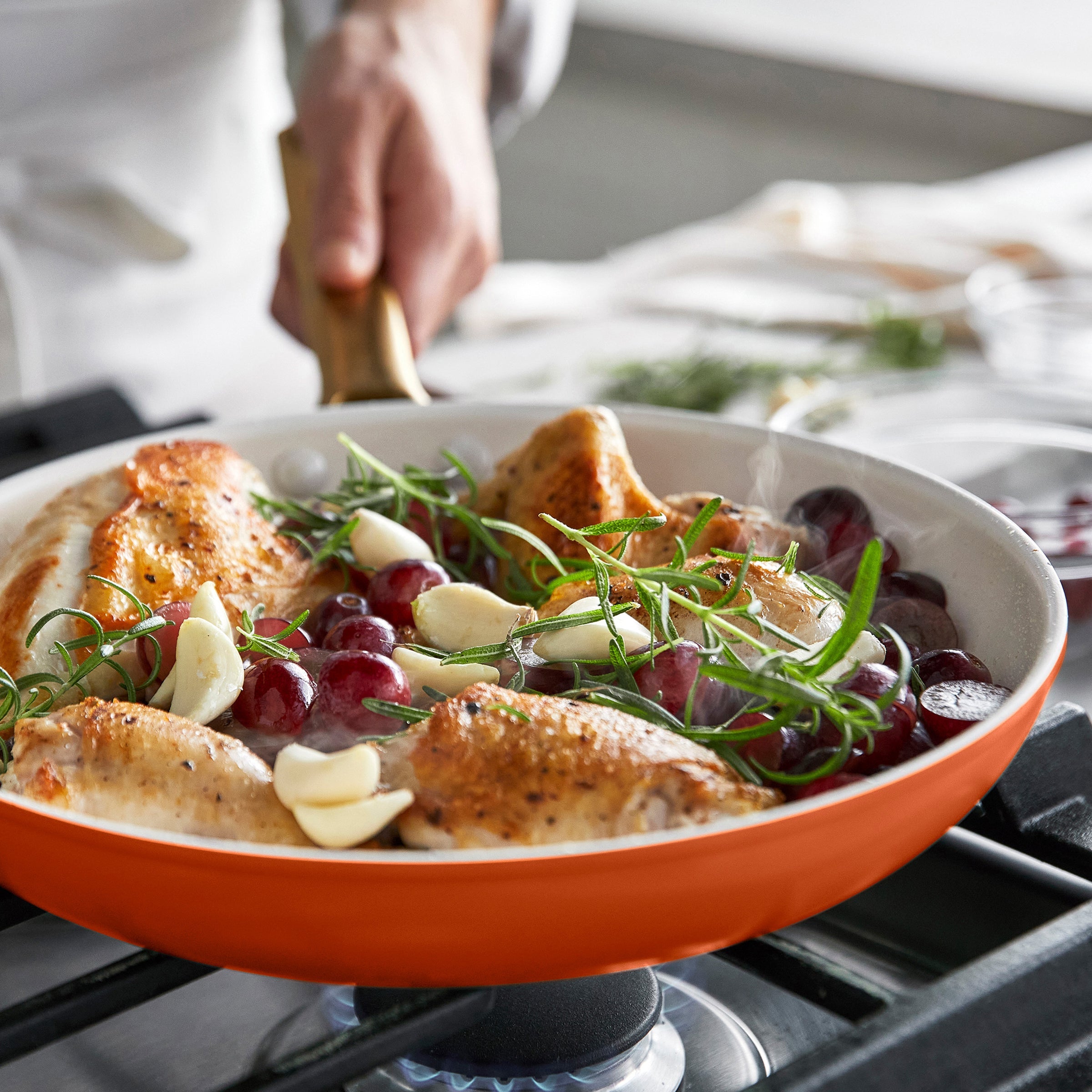 Reserve Pro Ceramic Nonstick 10-Piece Cookware Set | Harvest