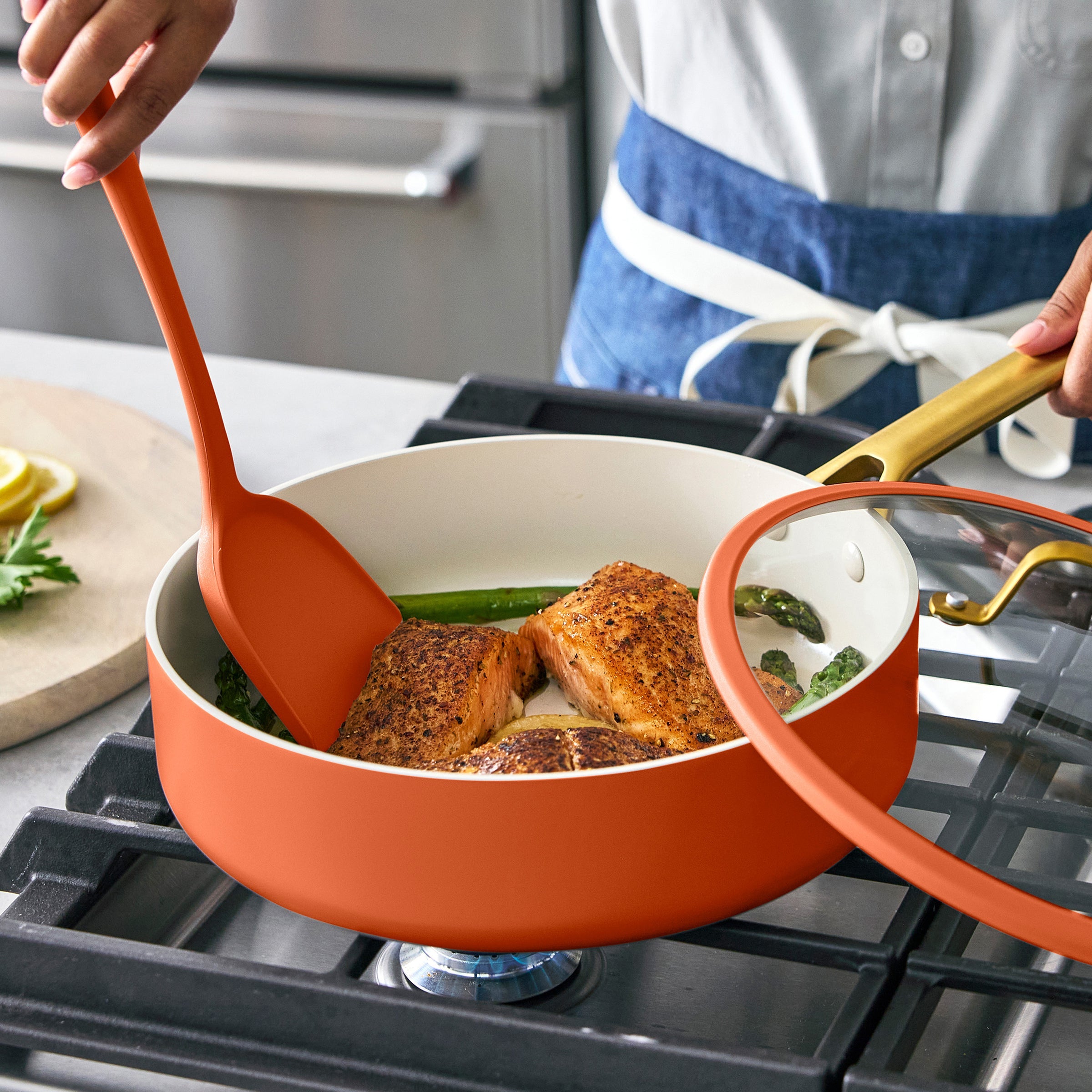 Reserve Pro Ceramic Nonstick 10-Piece Cookware Set | Harvest