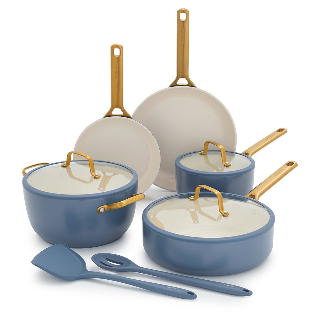 Reserve Pro Ceramic Nonstick 10-Piece Cookware Set | Ocean