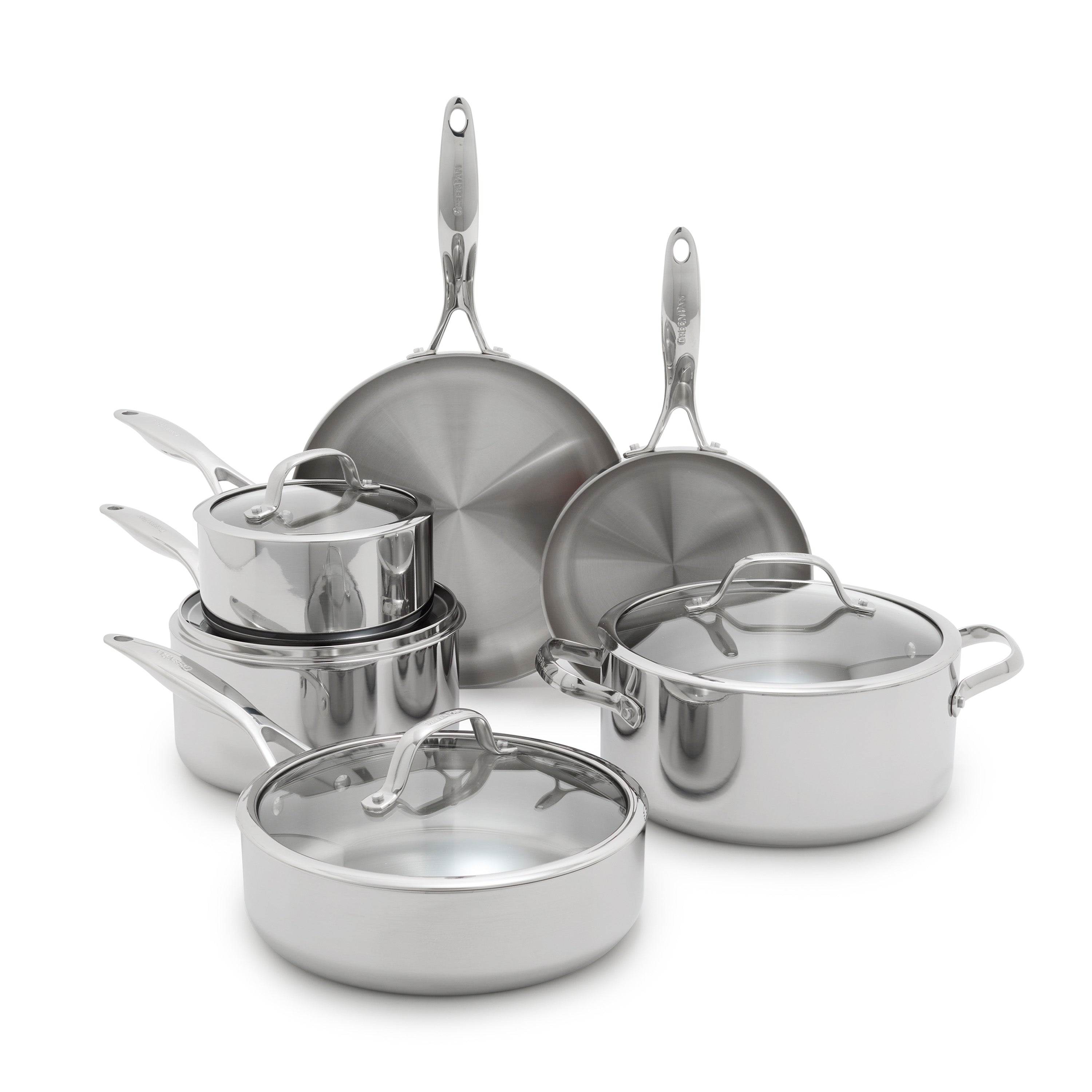 Valencia Pro Stainless Steel Uncoated 10-Piece Cookware Set