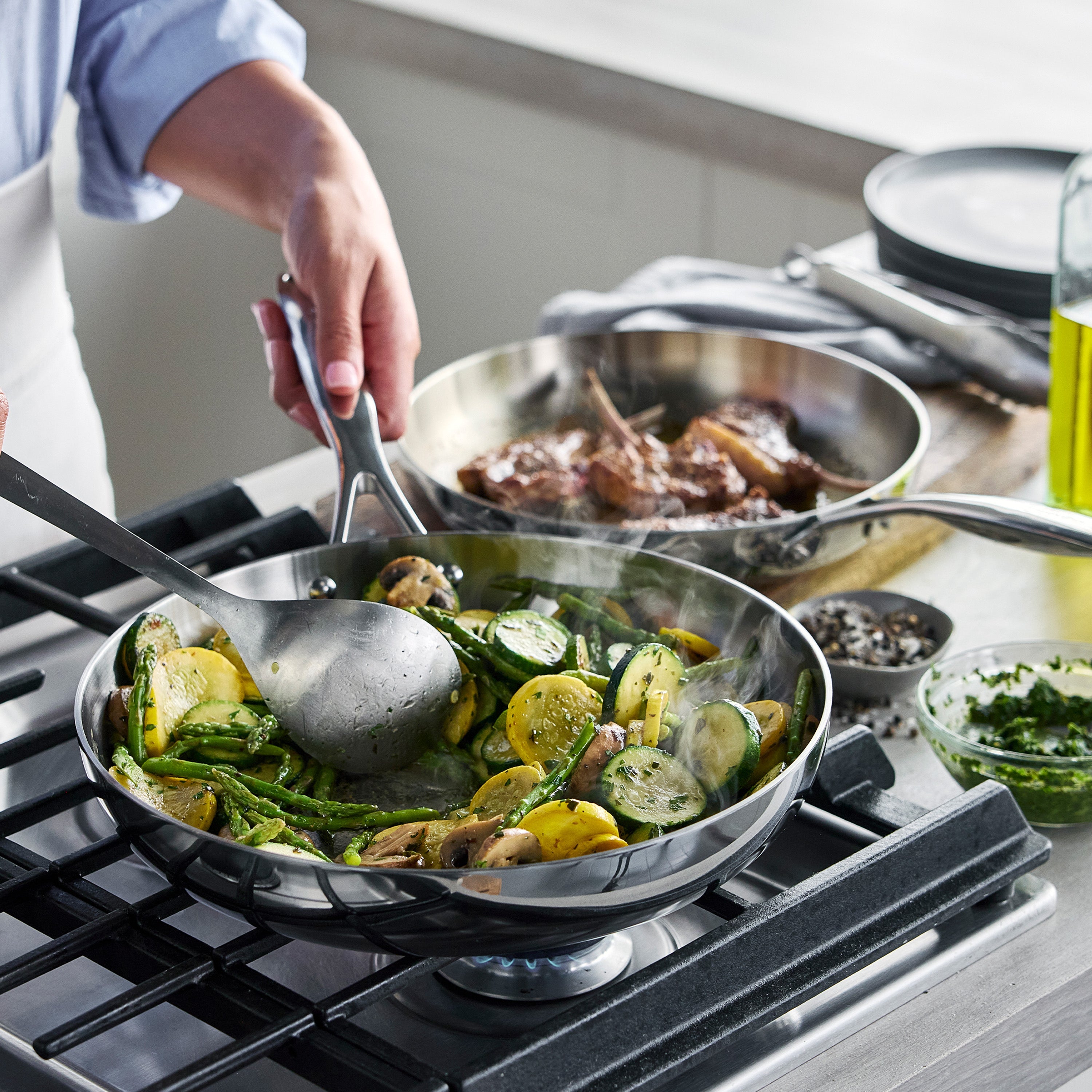 Valencia Pro Stainless Steel Uncoated 10-Piece Cookware Set