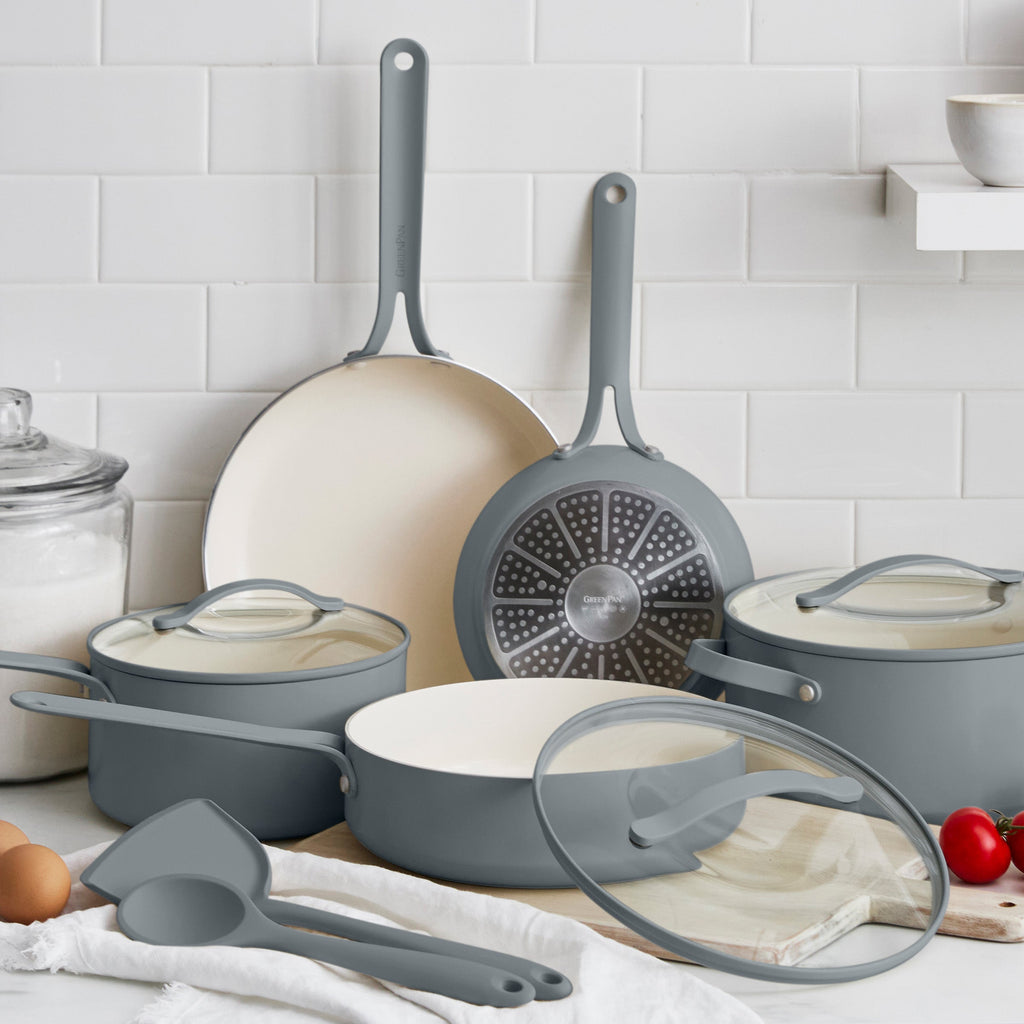 Nova Gallery Ceramic Nonstick 10-Piece Cookware Set | Gray