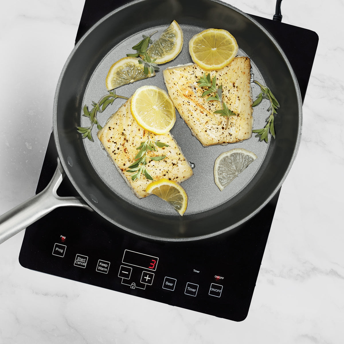 GP5 Colors Ceramic Nonstick 11-Piece Cookware Set with Mirror Handles | Taupe