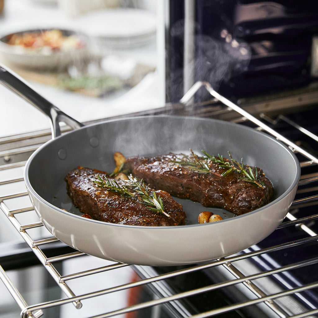 GP5 Colors Ceramic Nonstick 11-Piece Cookware Set with Mirror Handles | Taupe