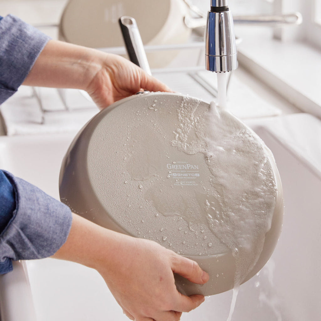 GP5 Colors Ceramic Nonstick 11-Piece Cookware Set with Mirror Handles | Taupe