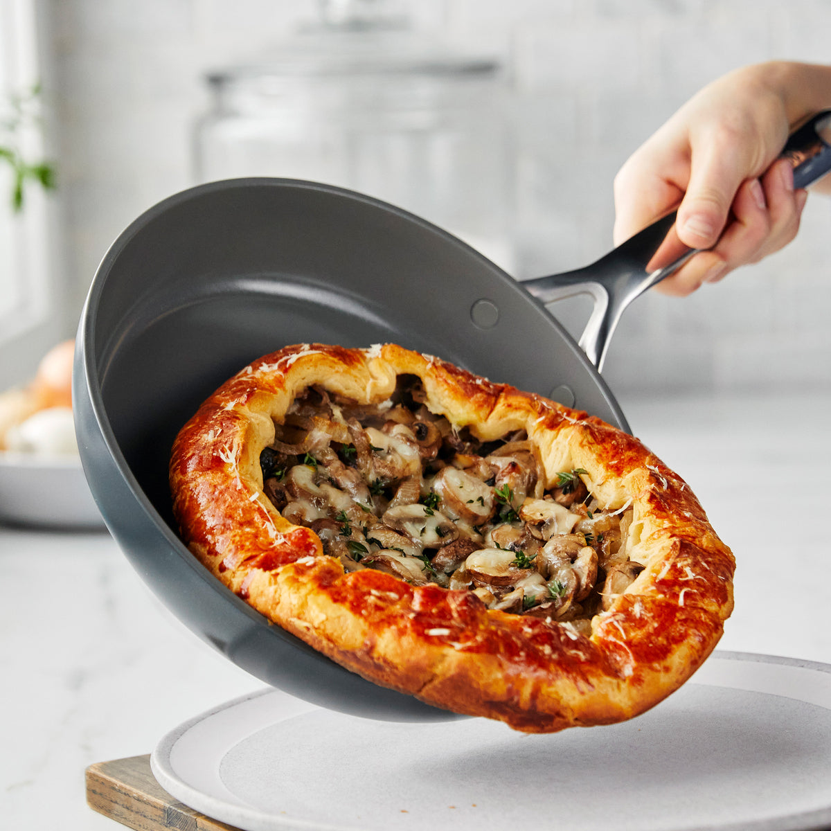 GP5 Colors Ceramic Nonstick 11-Piece Cookware Set with Mirror Handles | Slate