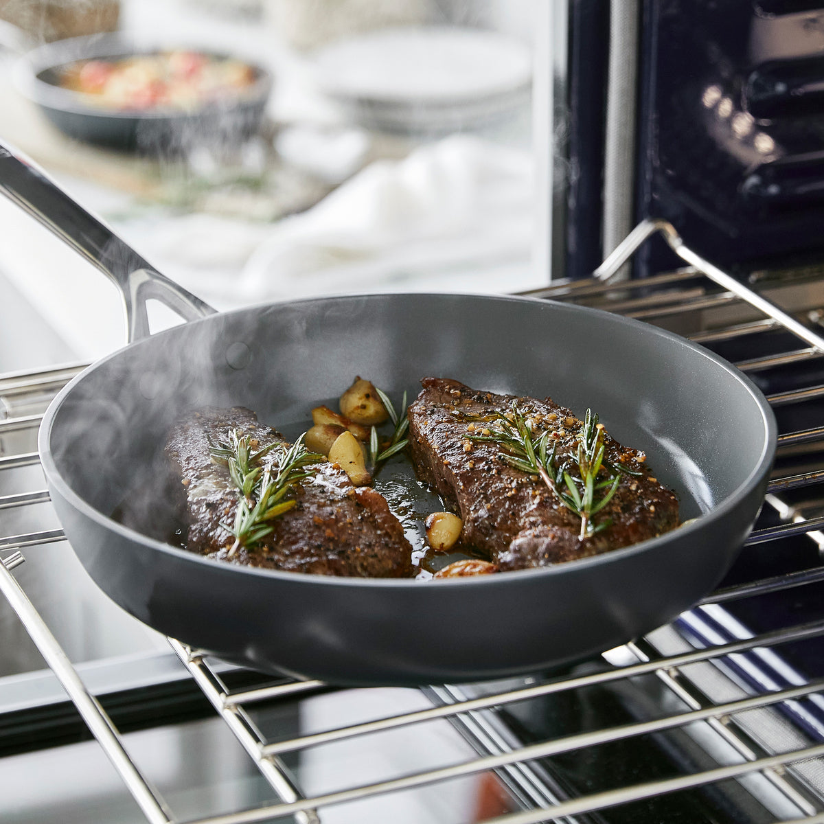 GP5 Colors Ceramic Nonstick 11-Piece Cookware Set with Mirror Handles | Slate