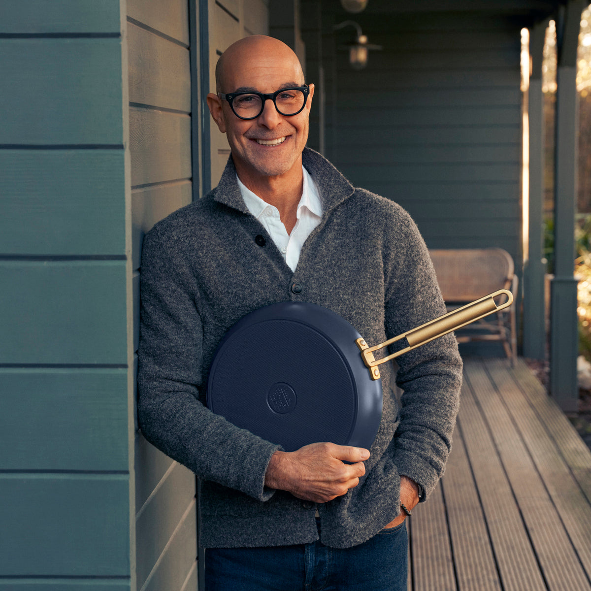 Stanley Tucci™ Ceramic Nonstick 11-Piece Cookware Set with the Tucci Cookbook | Marino Blue