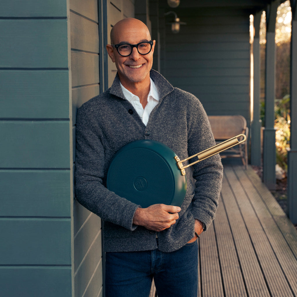 Stanley Tucci™ Ceramic Nonstick 11-Piece Cookware Set with the Tucci Cookbook | Venetian Teal